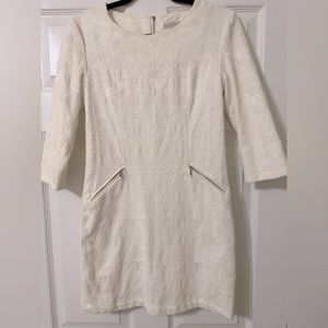 Miss Forever Cream dress wedding / bridal shower tea / bachelorette / sz M EUC